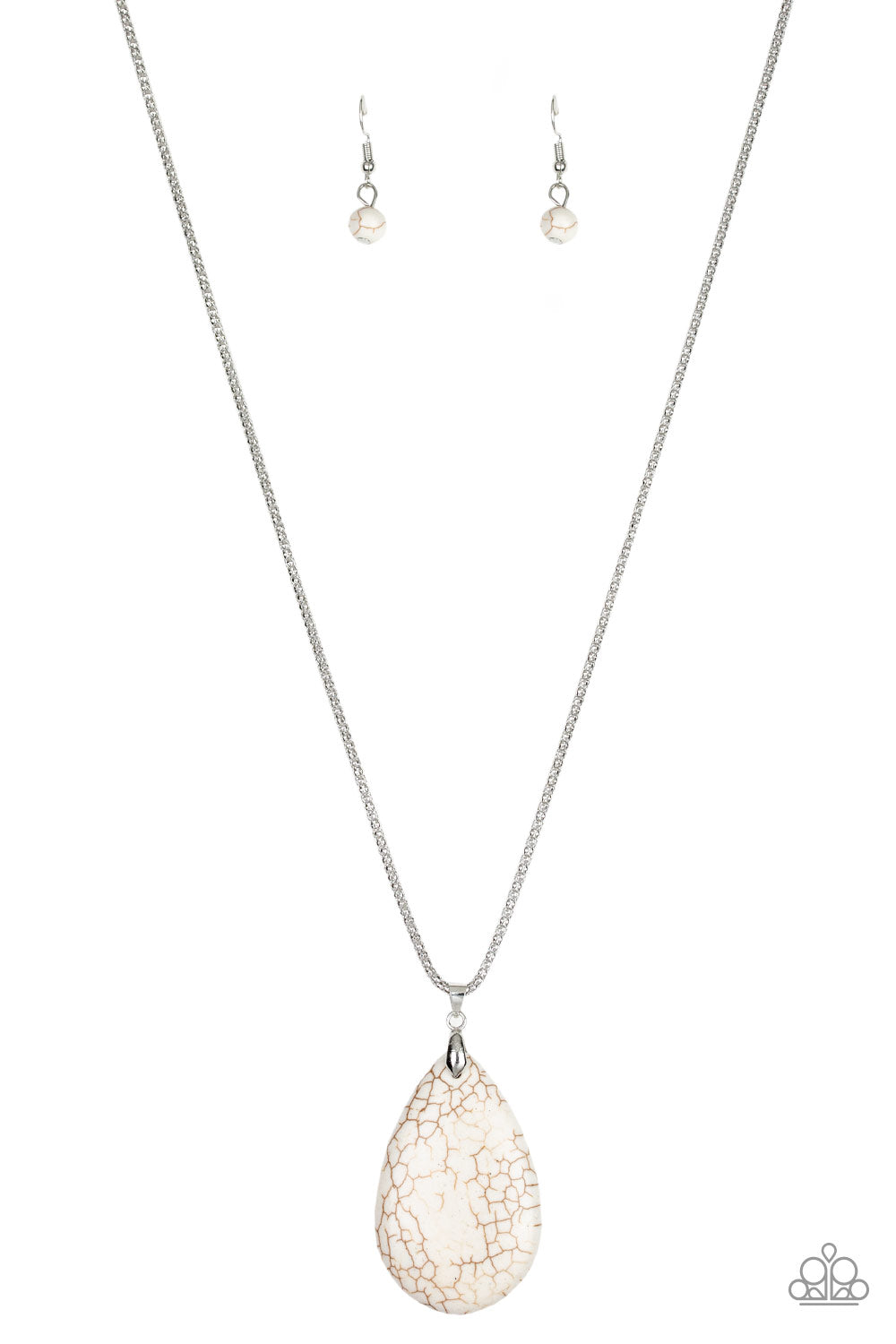 Paparazzi Accessories: Sedona Sandstone - White Necklace