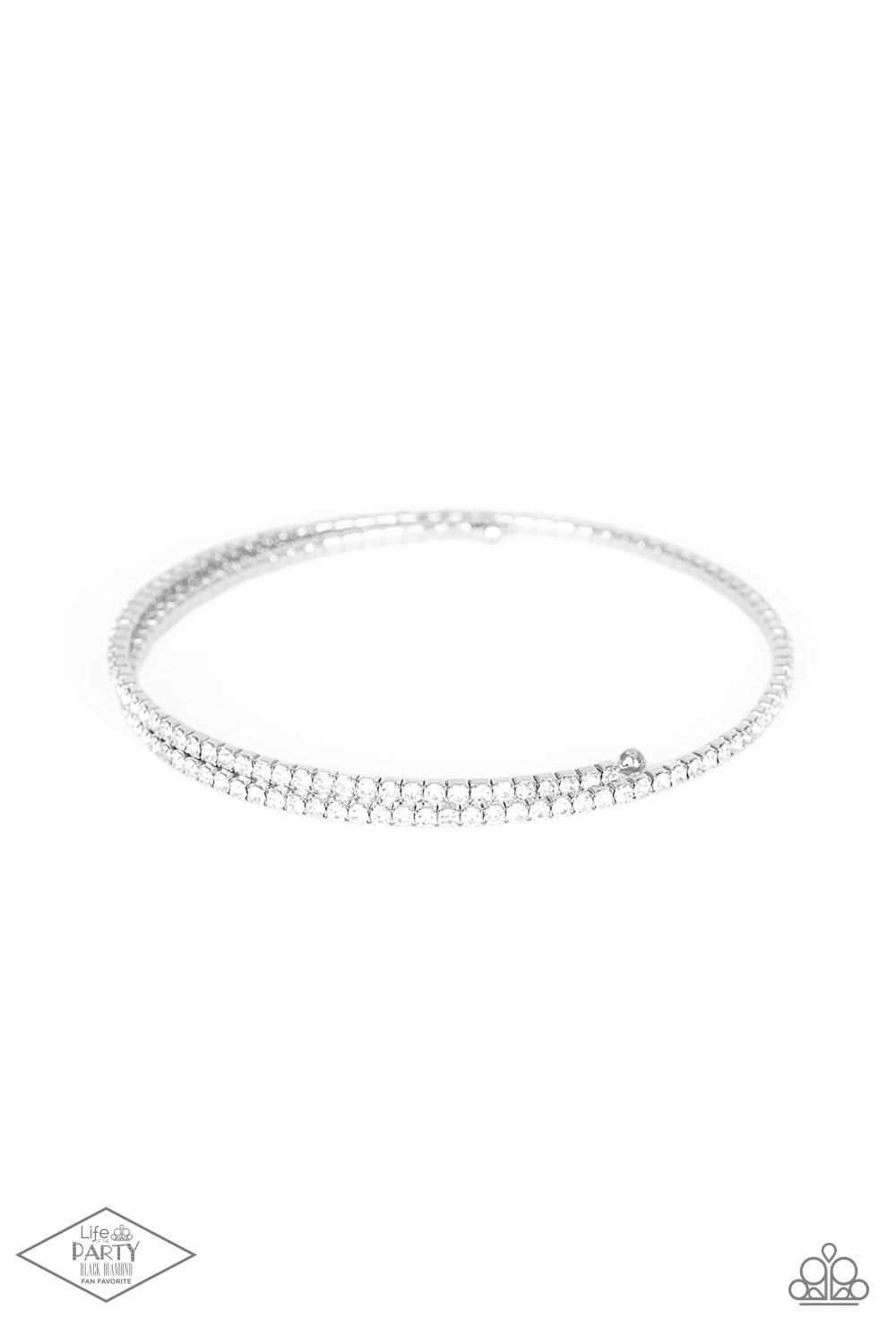 Paparazzi Accessories: Sleek Sparkle - White Bracelet