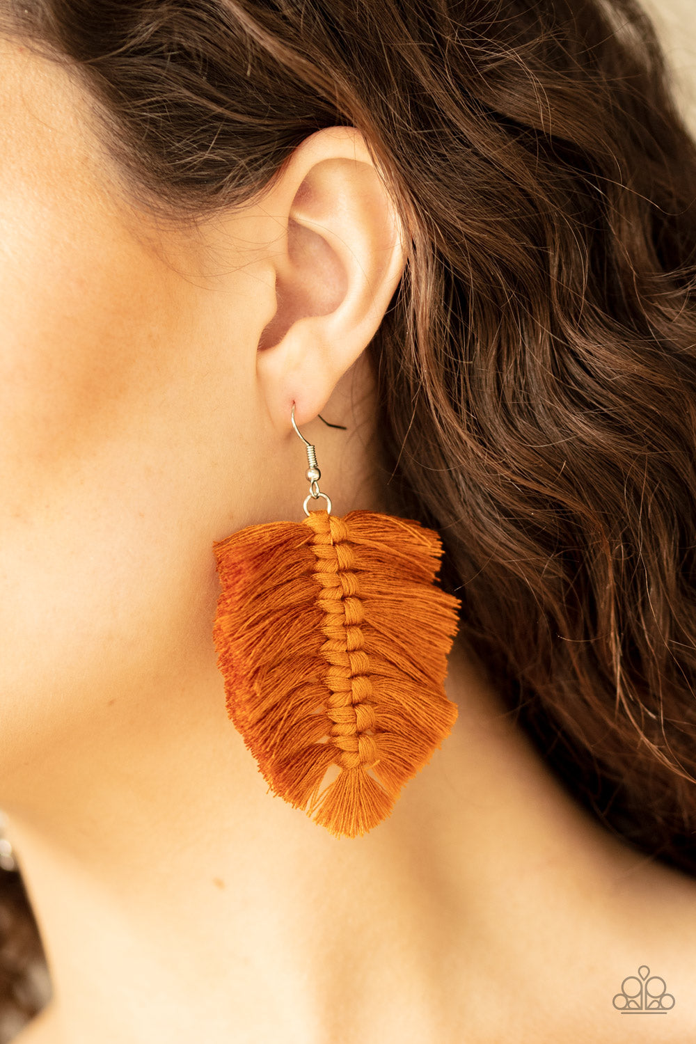 Paparazzi Accessories: Knotted Native - Brown Earring
