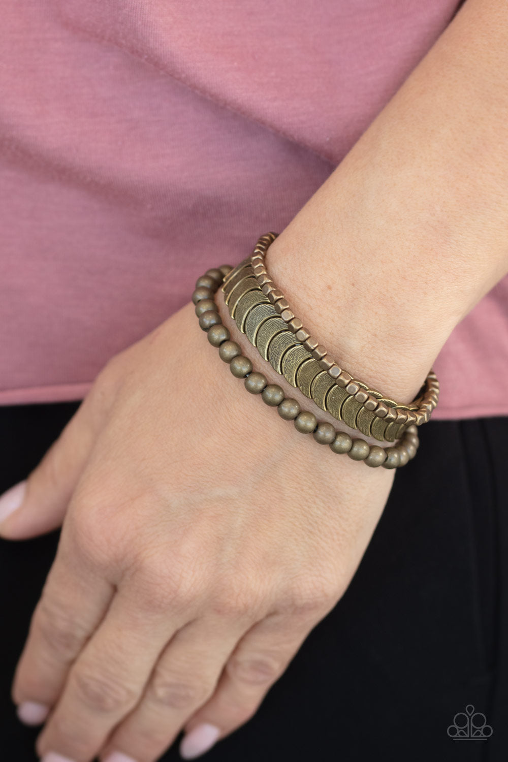 Paparazzi Accessories: LAYER It On Me - Brass Bracelet