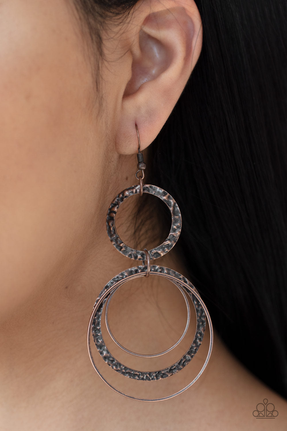 Paparazzi Accessories: Eclipsed Edge - Copper Earring