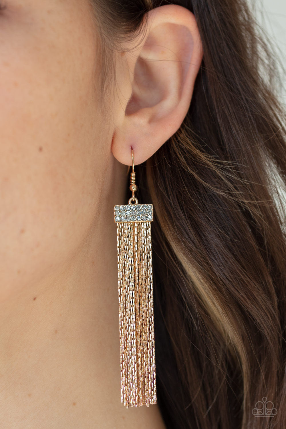 Paparazzi Accessories: Twinkling Tapestry - Gold Earring