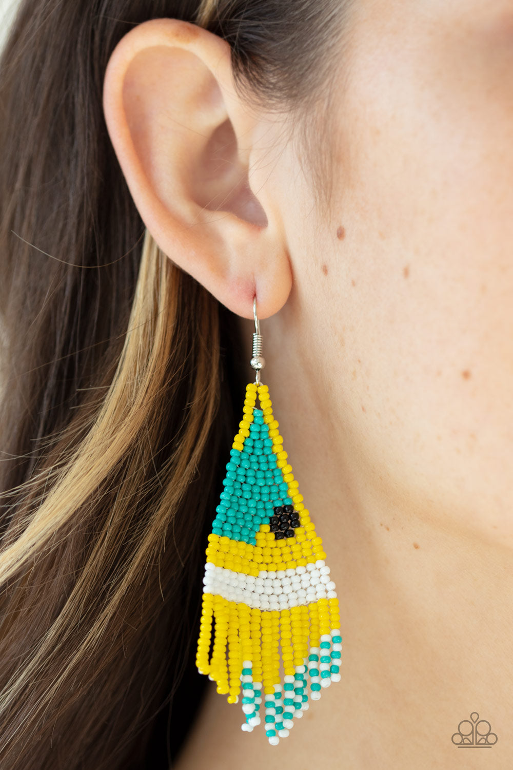 Paparazzi Accessories: Brightly Beaded - Yellow Earring