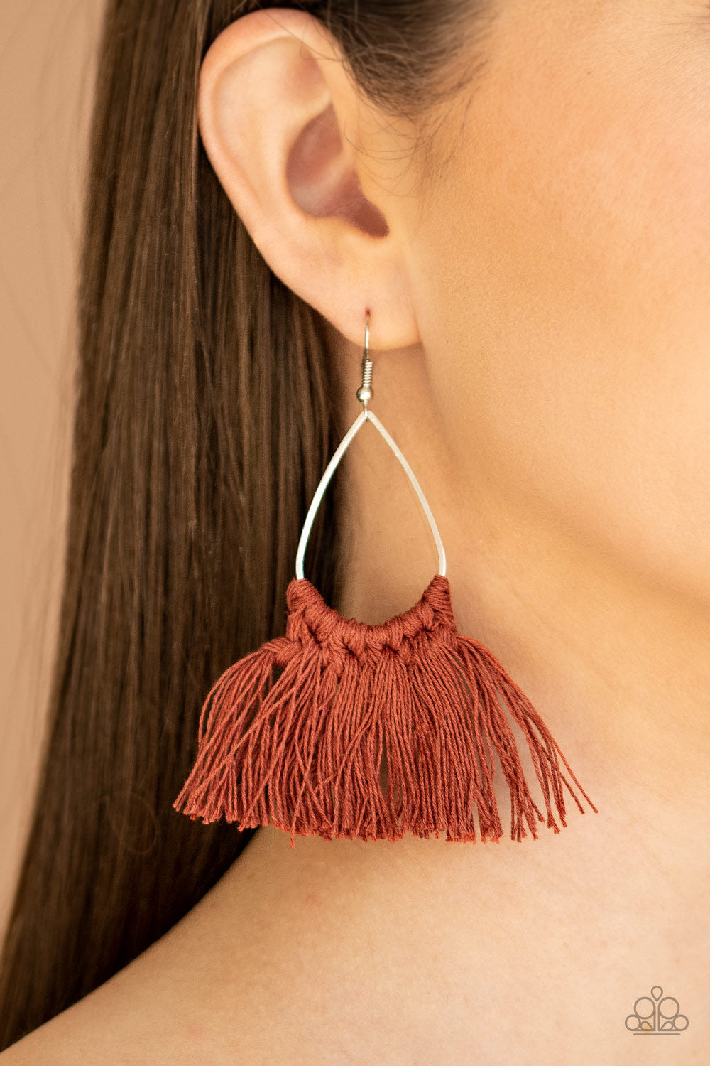 Paparazzi Accessories: Tassel Treat - Brown Earring
