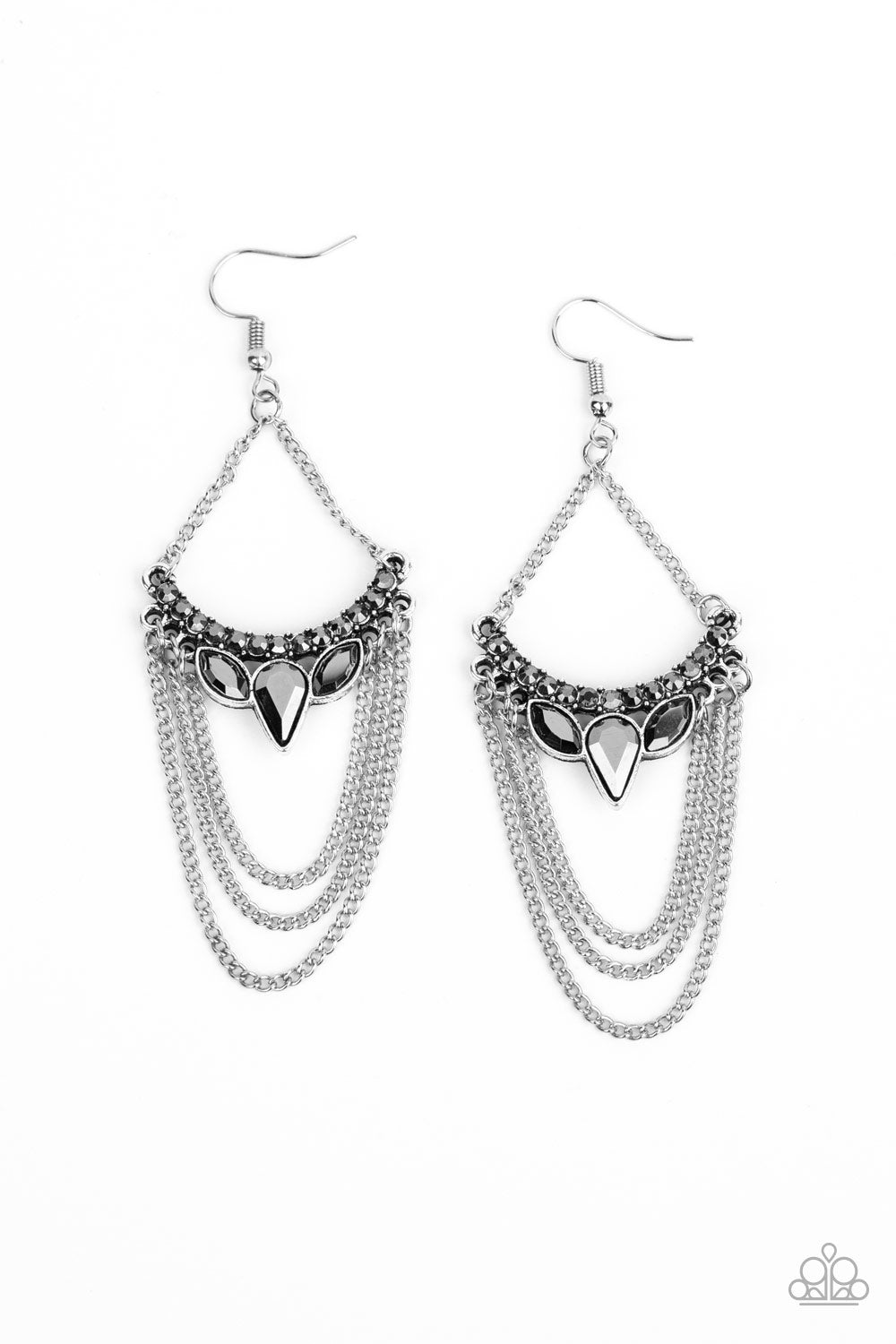 Paparazzi Accessories: Burst Into TIERS - Silver Earring