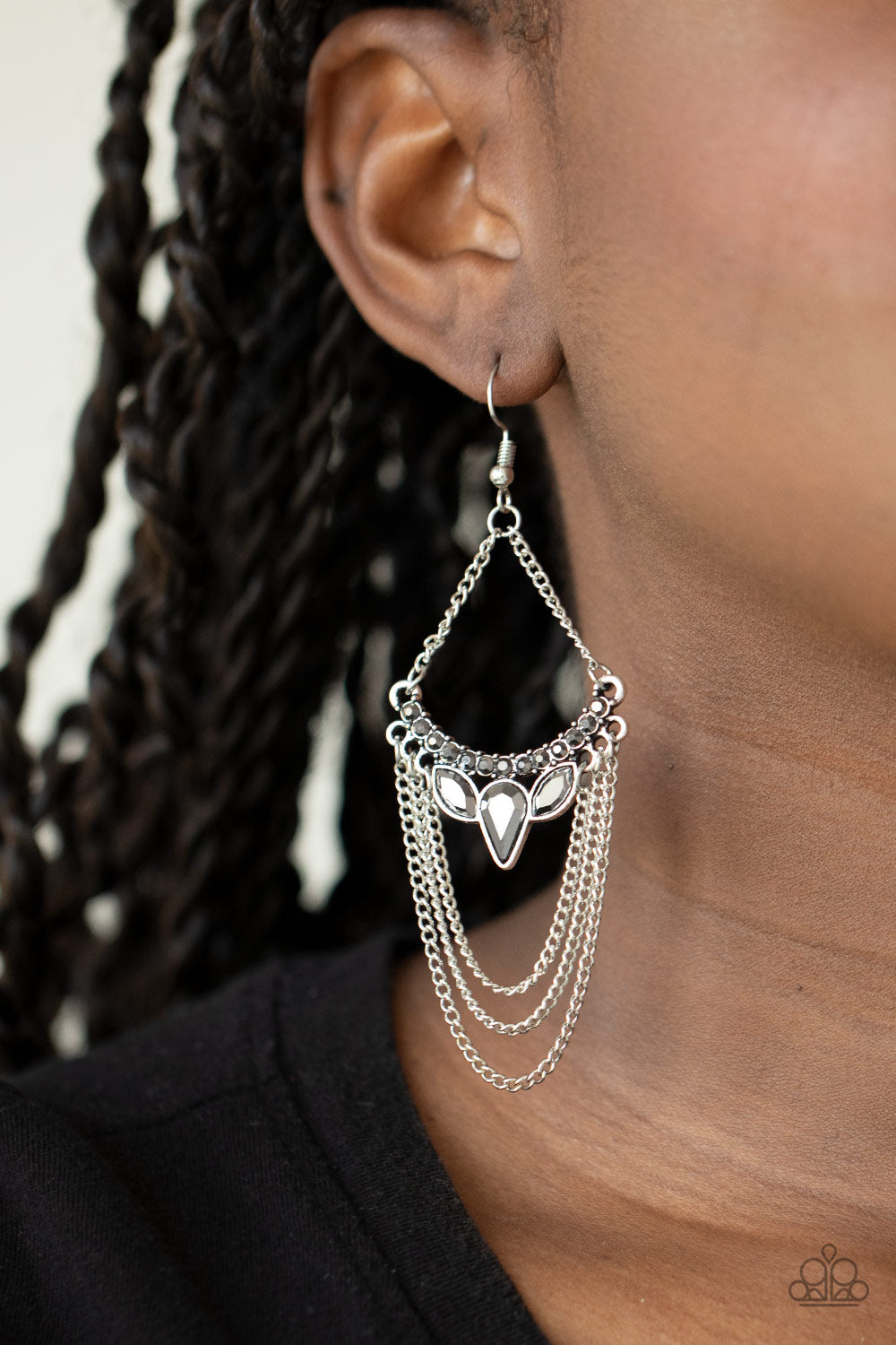 Paparazzi Accessories: Burst Into TIERS - Silver Earring