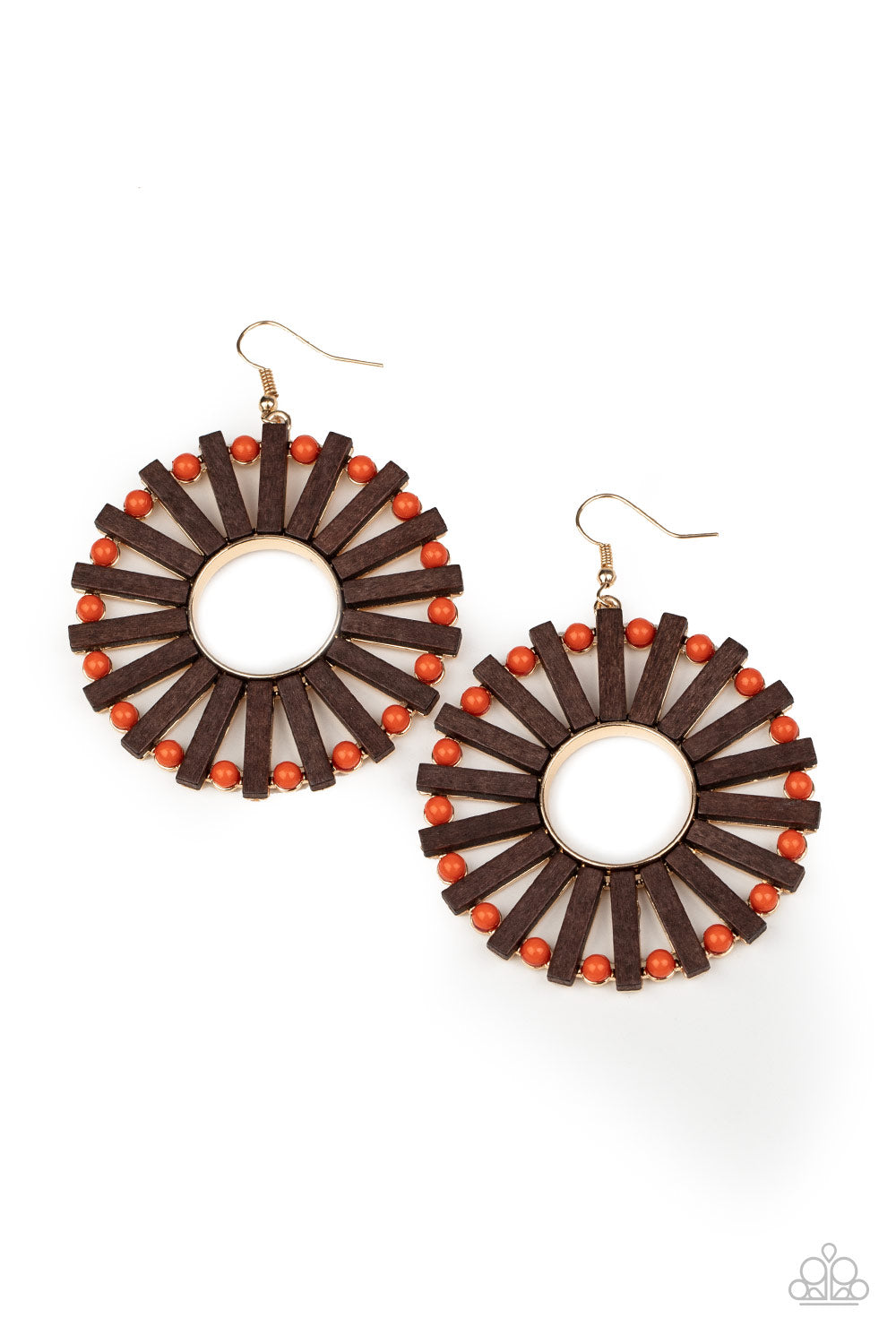 Paparazzi Accessories: Solar Flare - Orange Earring