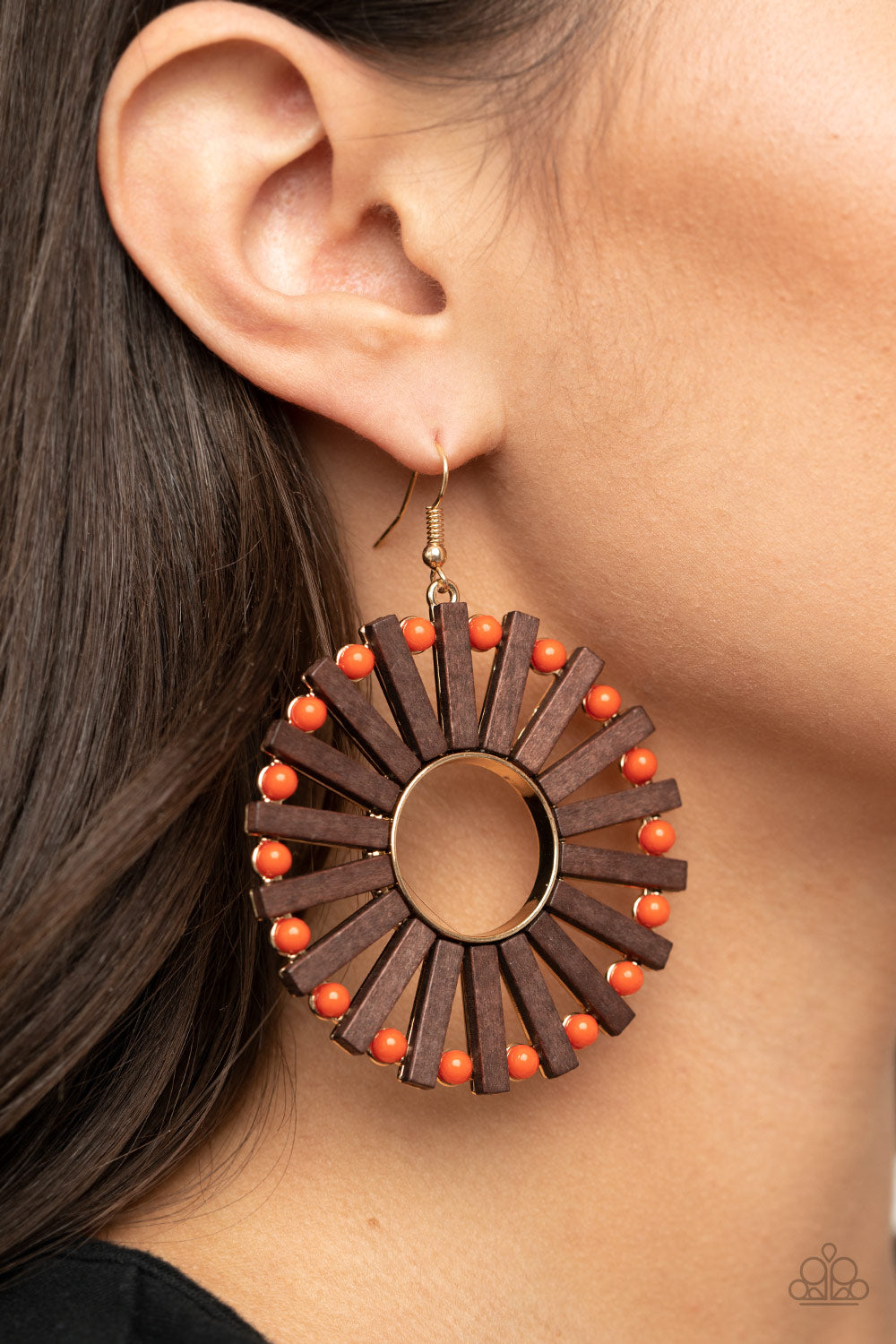 Paparazzi Accessories: Solar Flare - Orange Earring