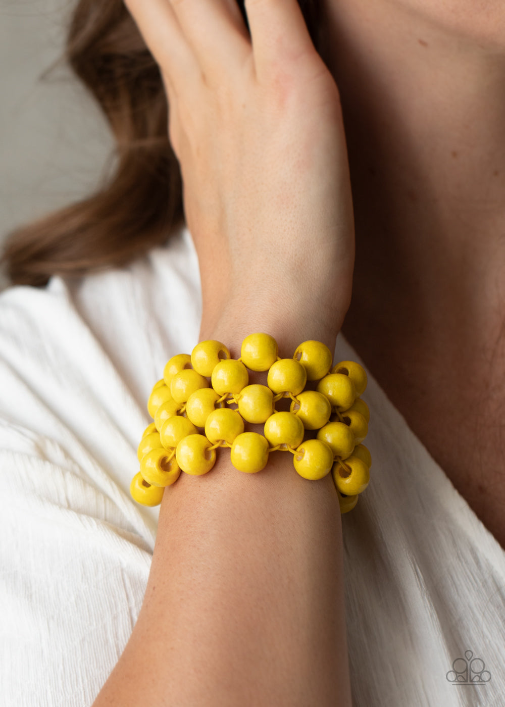 Paparazzi Accessories:Tiki Tropicana - Yellow Bracelet