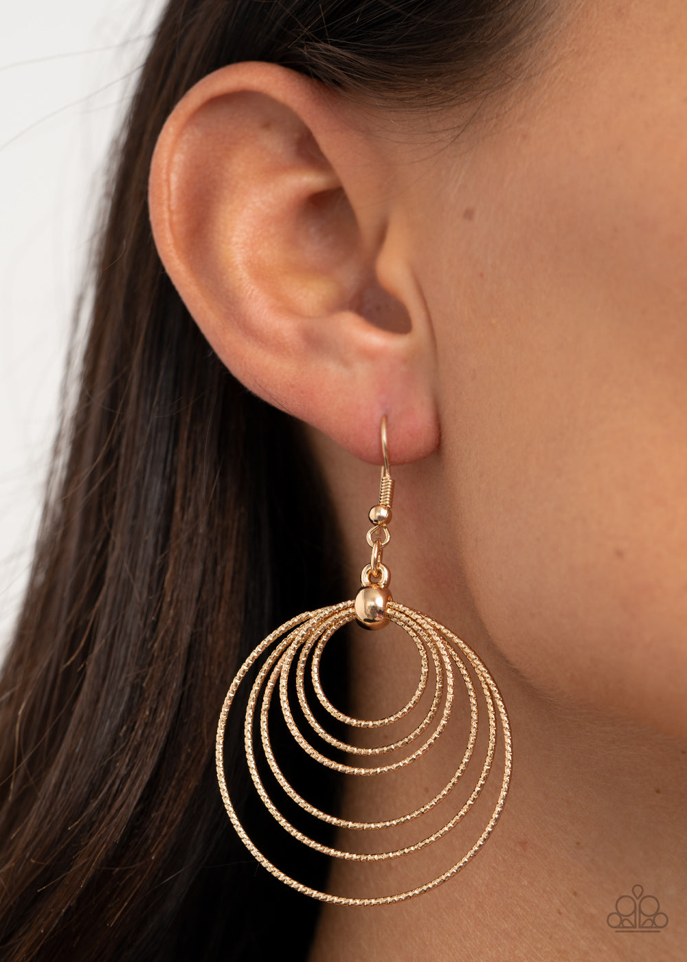 Paparazzi Accessories: Elliptical Elegance - Gold Earring