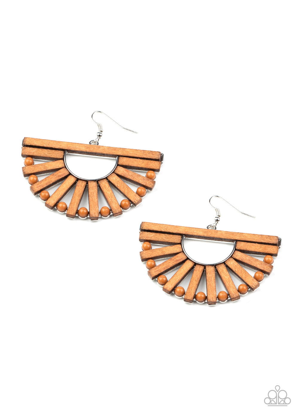 Paparazzi Accessories: Wooden Wonderland - Brown Earring