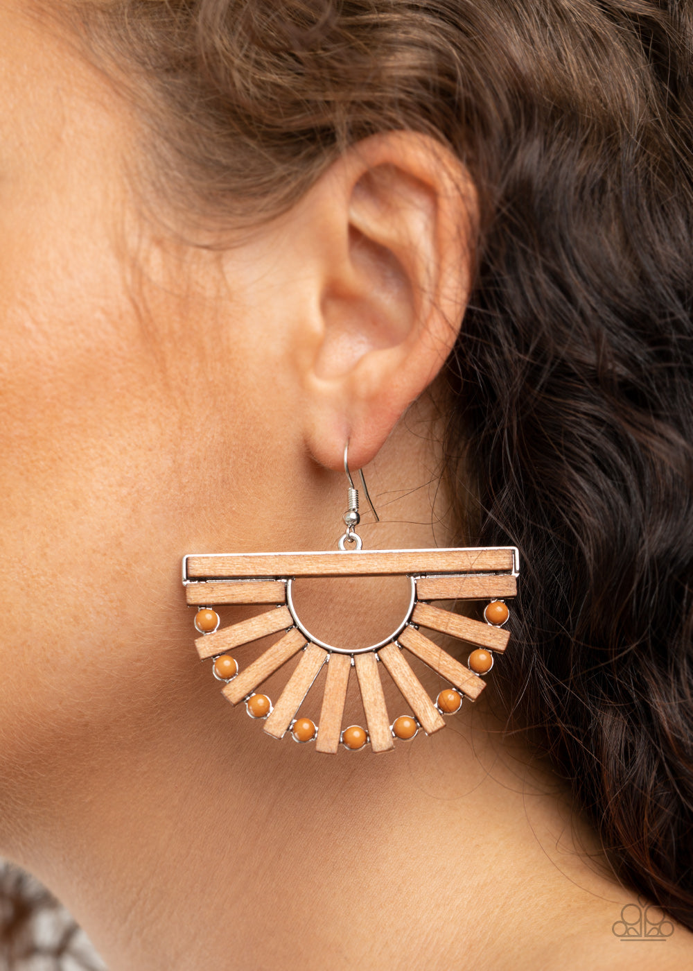 Paparazzi Accessories: Wooden Wonderland - Brown Earring