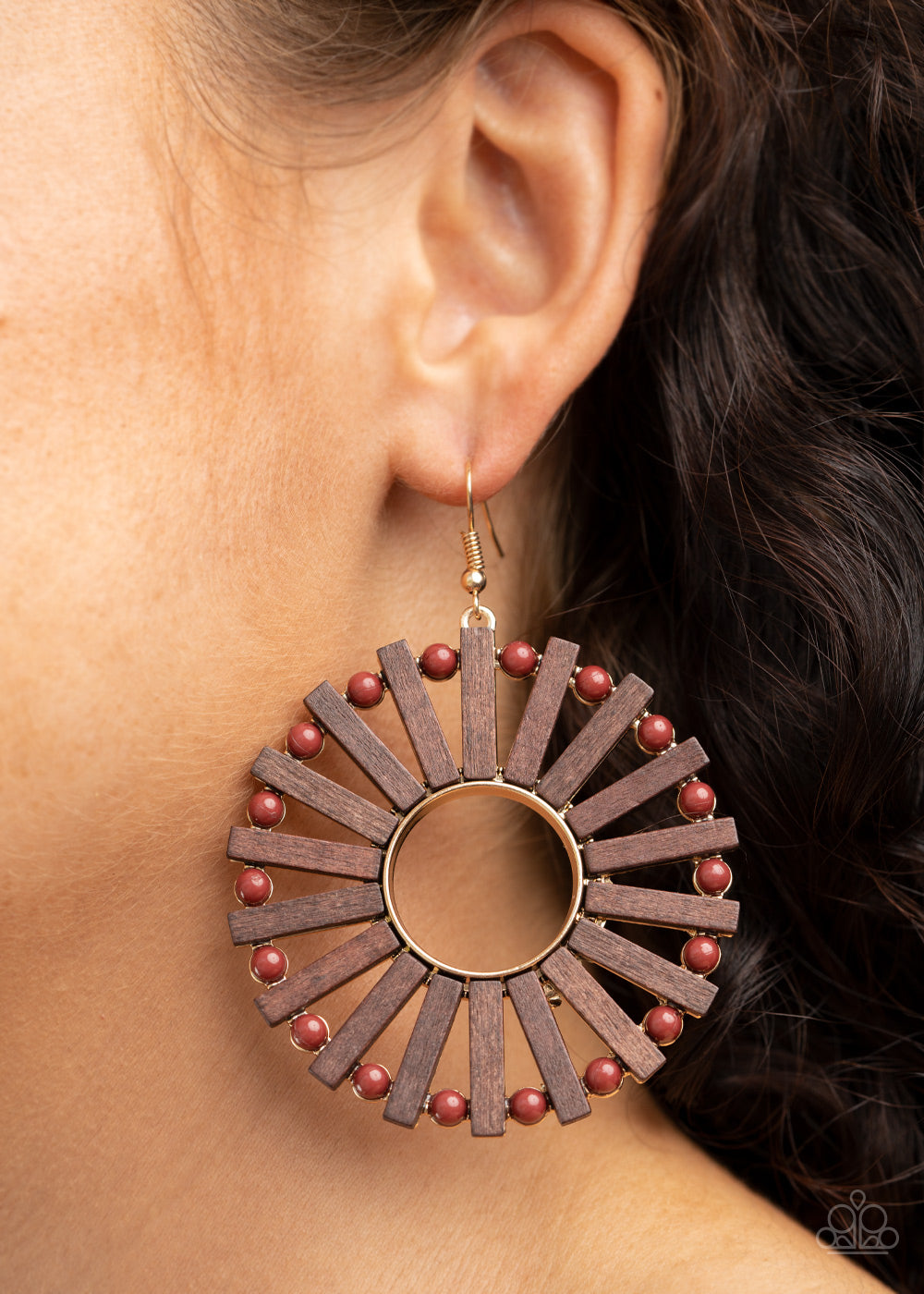 Paparazzi Accessories: Solar Flare - Brown Earring