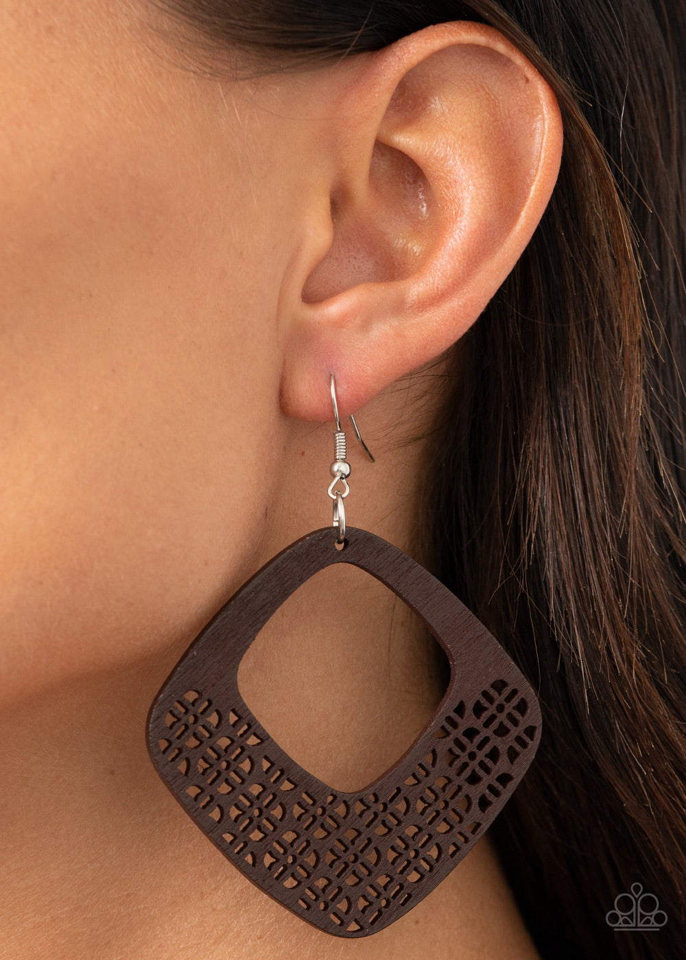 Paparazzi Accessories: WOOD You Rather - Brown Earring