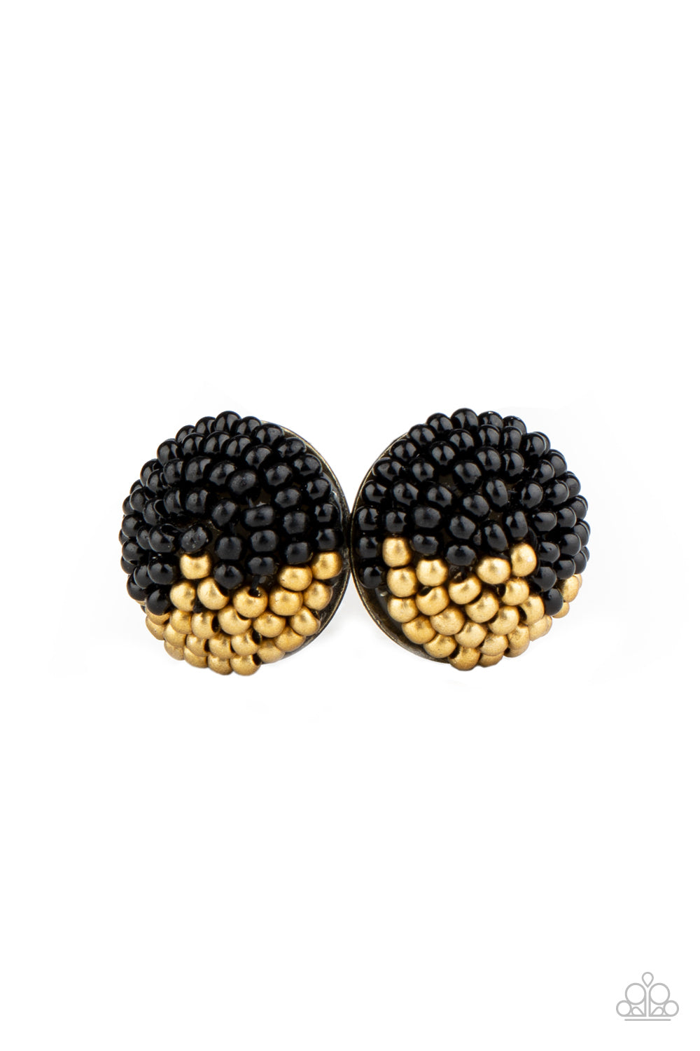 Paparazzi Accessories: As Happy As Can BEAD - Black Earring