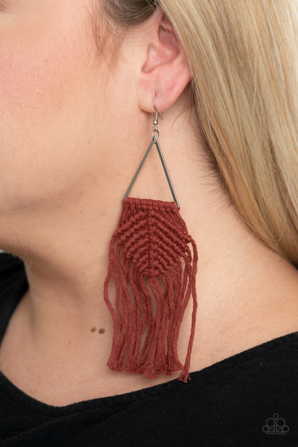 Paparazzi Accessories: Macrame Jungle - Brown Earring