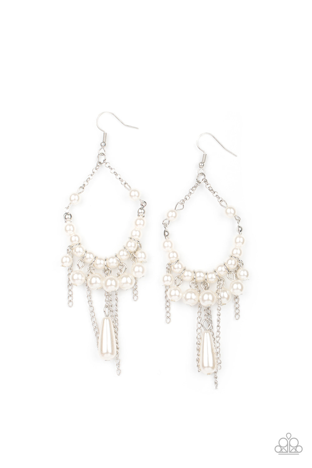 Paparazzi Accessories: Party Planner Posh - White Earring