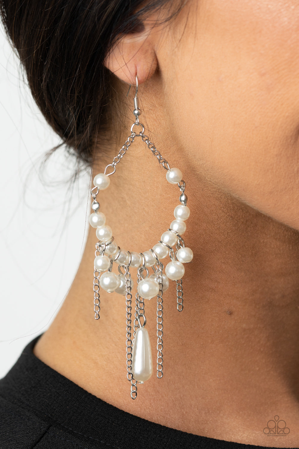 Paparazzi Accessories: Party Planner Posh - White Earring