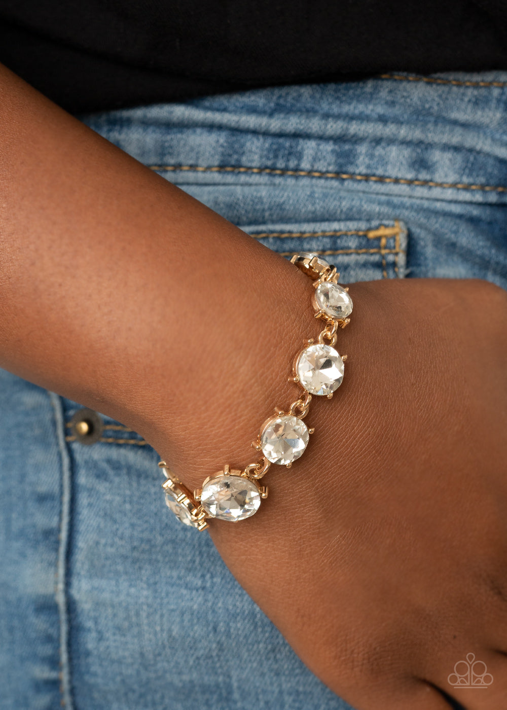 Paparazzi Accessories: Cant Believe My ICE - Gold Bracelet