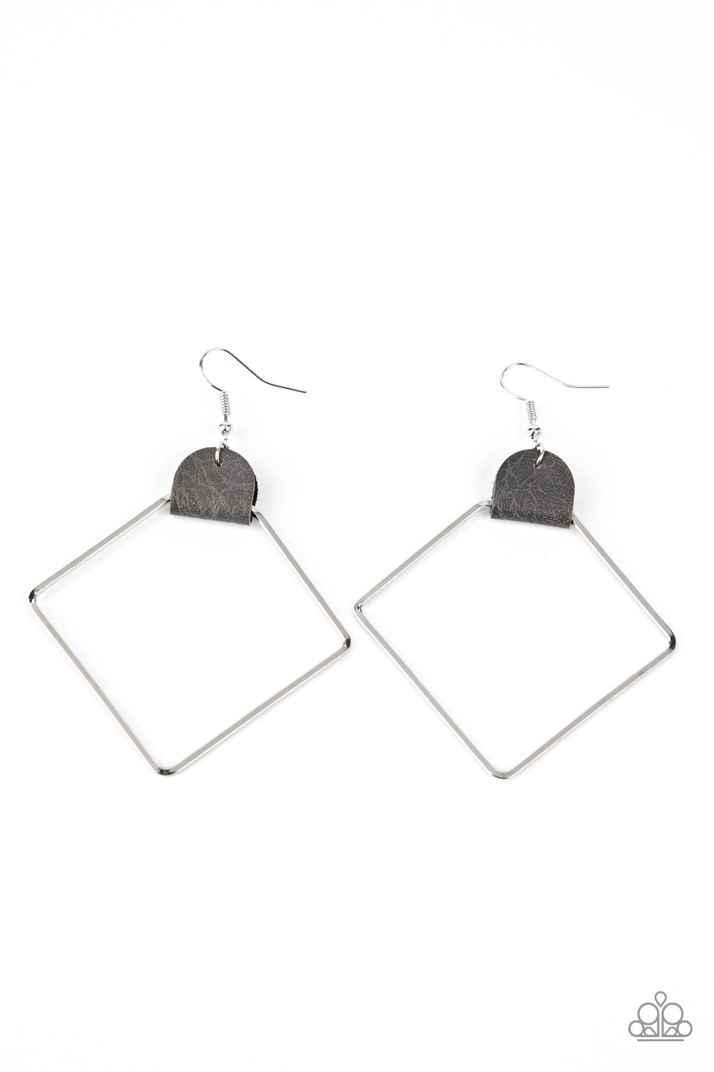 Paparazzi Accessories: Friends of a LEATHER - Silver Earring