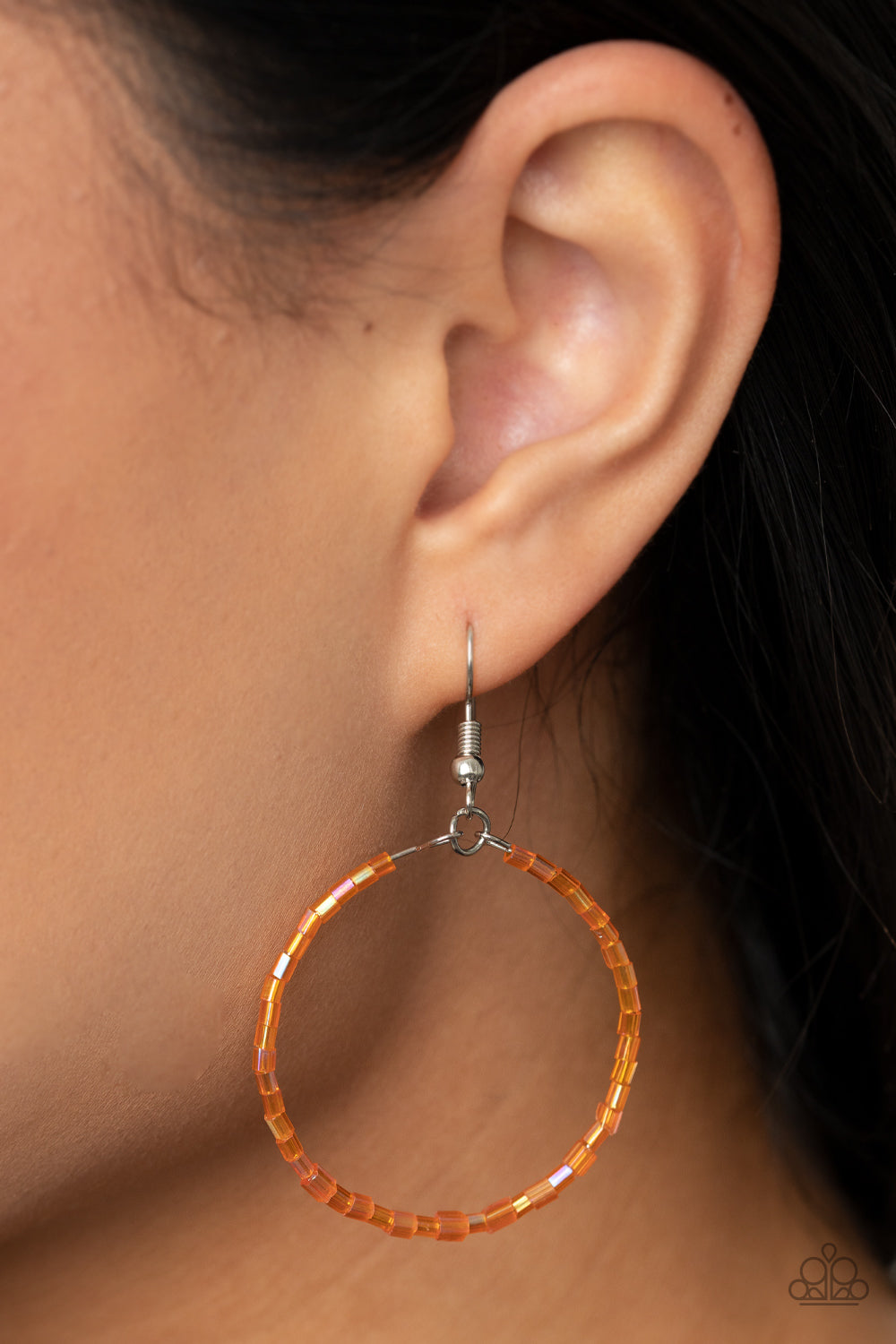Paparazzi Accessories: Colorfully Curvy - Orange Earring