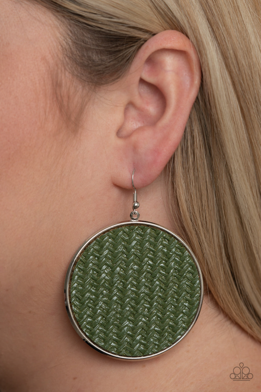 Paparazzi Accessories: Wonderfully Woven - Green Earring