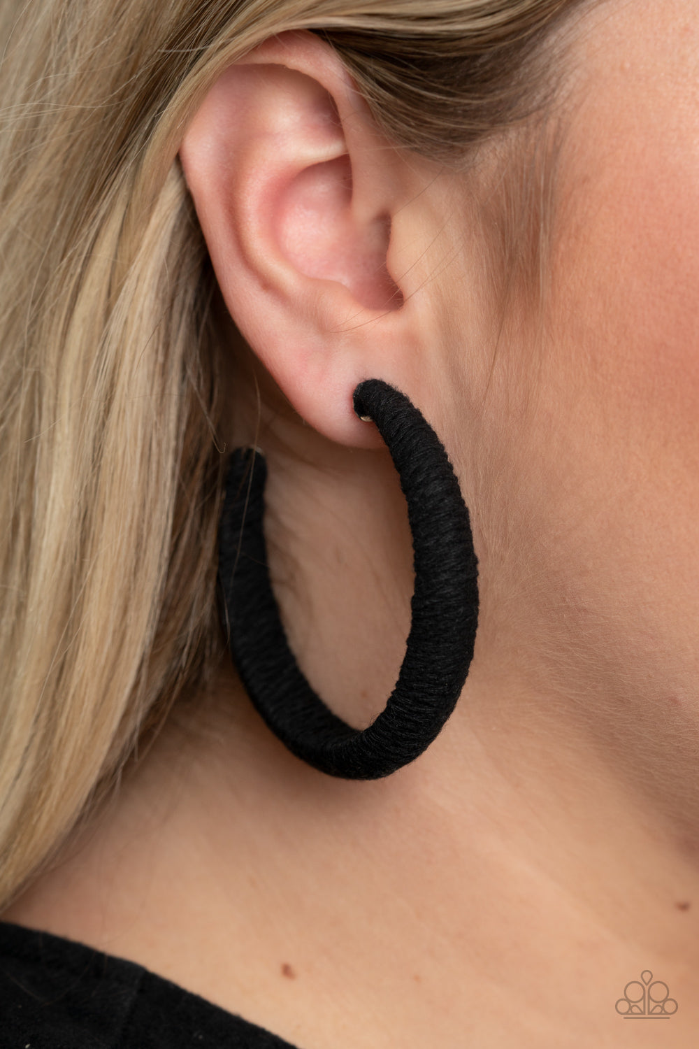 Paparazzi Accessories: TWINE and Dine - Black Earring