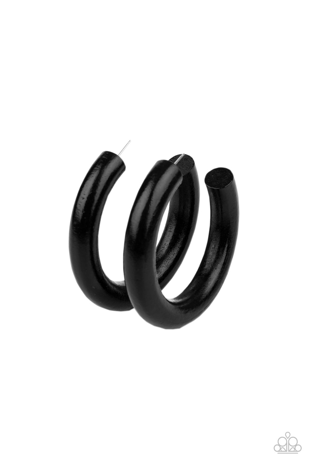 Paparazzi Accessories: I WOOD Walk 500 Miles - Black Earring