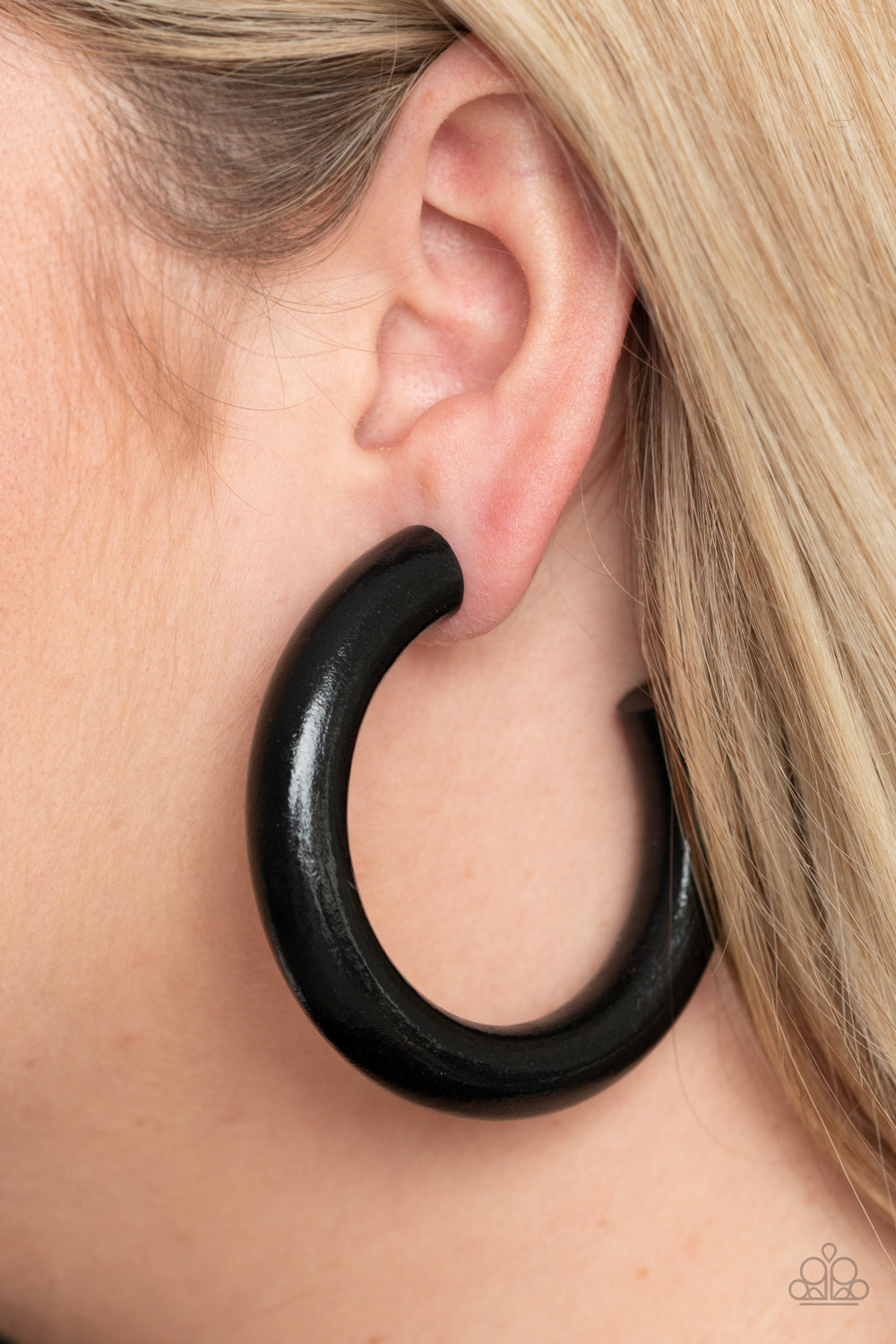 Paparazzi Accessories: I WOOD Walk 500 Miles - Black Earring