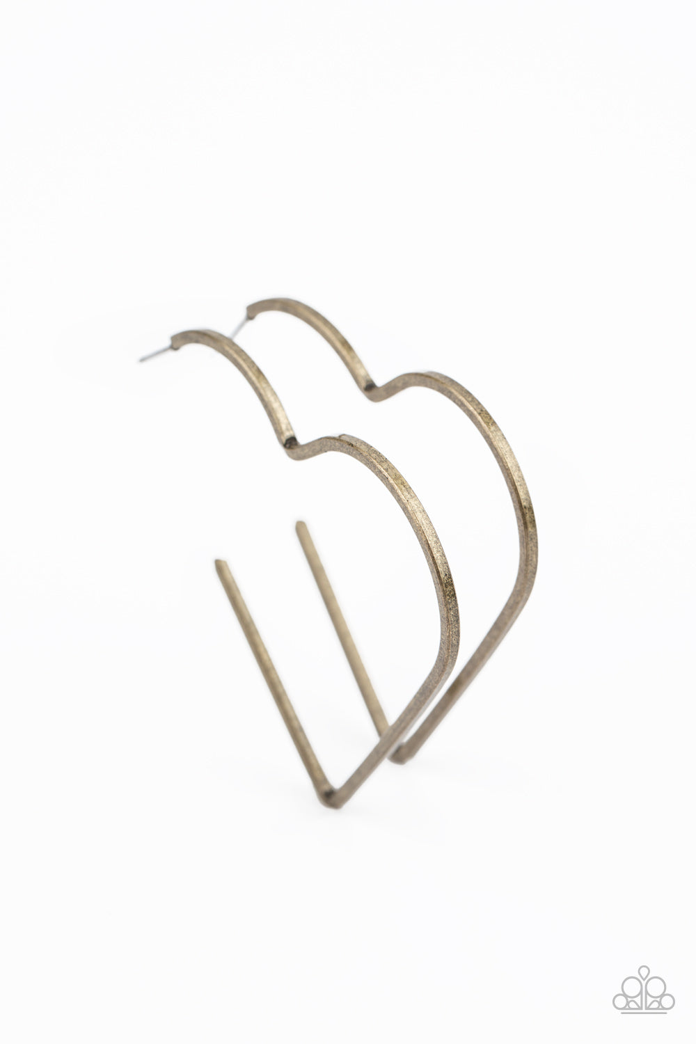Paparazzi Accessories: I HEART a Rumor - Brass Earring