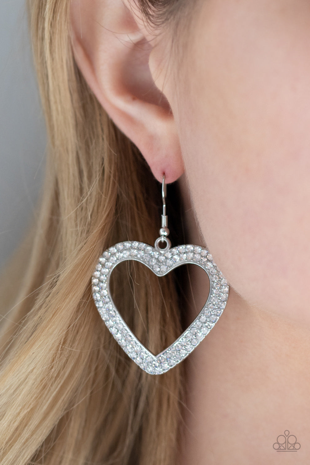 Paparazzi Accessories:GLISTEN To Your Heart - Silver Earring