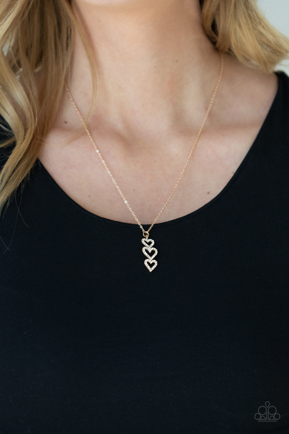 Paparazzi Accessories: With All Your HEARTS - Gold Necklace