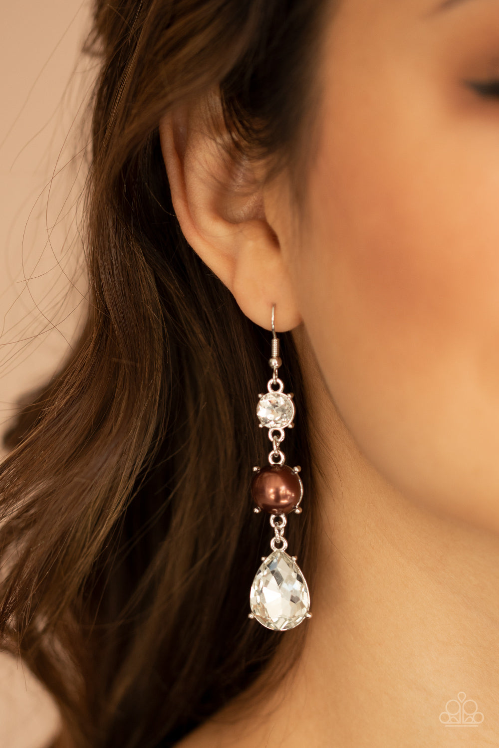 Paparazzi Accessories: Unpredictable Shimmer - Brown Earring