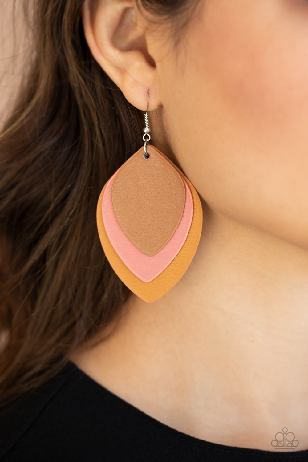 Paparazzi Accessories: Light as a LEATHER - Multi Earring
