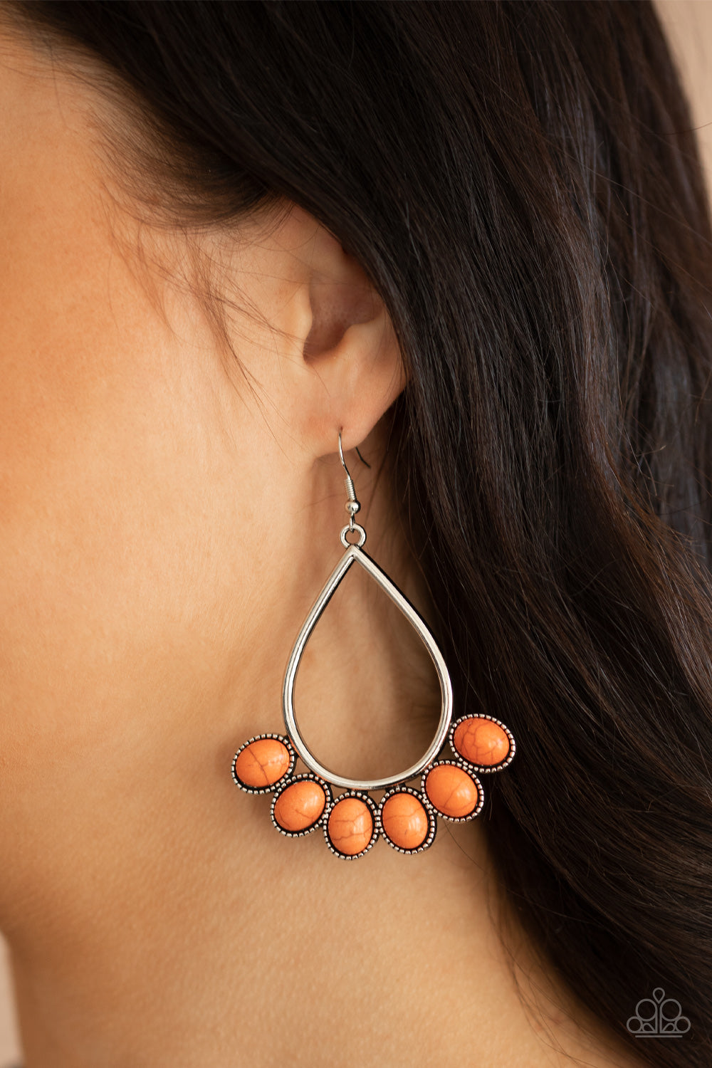 Paparazzi Accessories: Stone Sky - Orange Earring