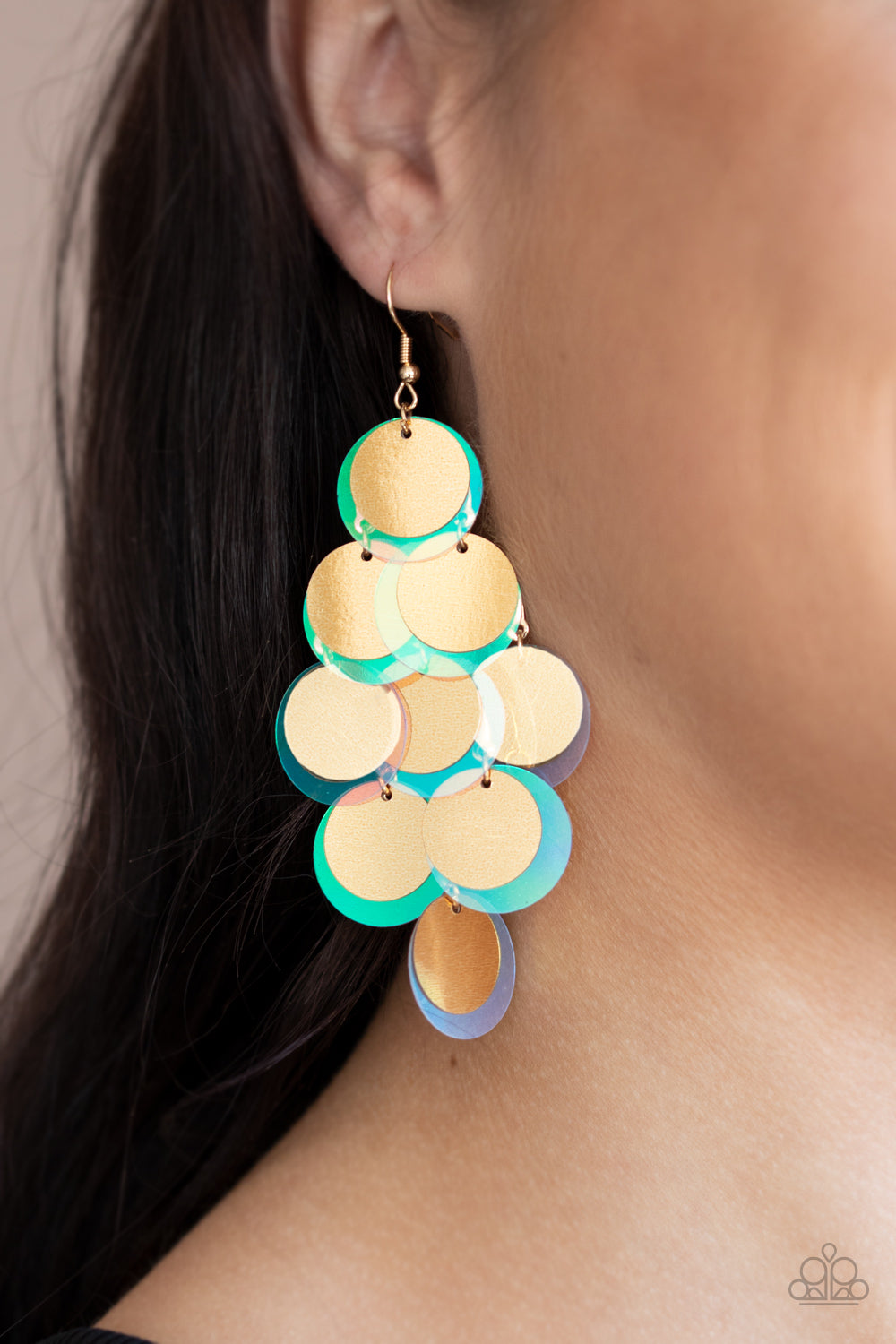 Paparazzi Accessories: Sequin Seeker Gold Earring