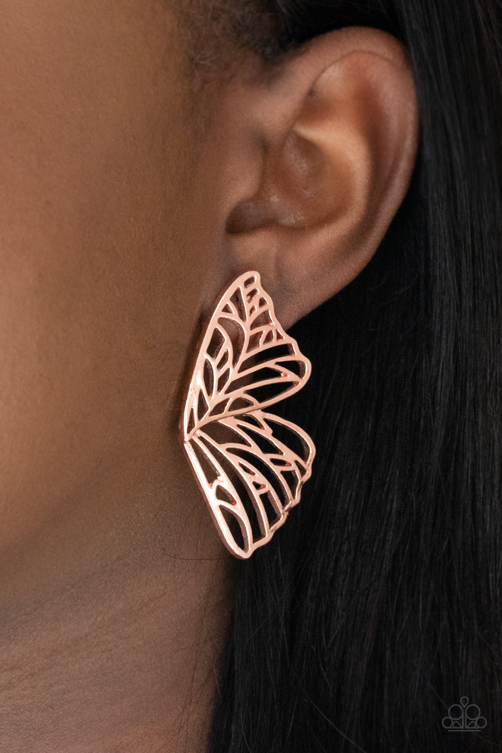Paparazzi Accessories: Butterfly Frills - Copper Post Earring