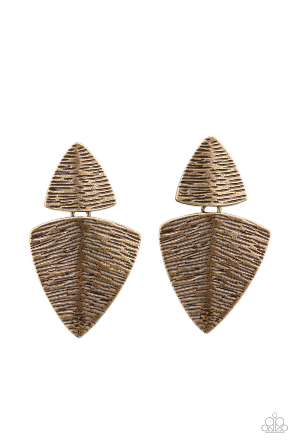 Paparazzi Accessories: PRIMAL Factors - Brass Earrings