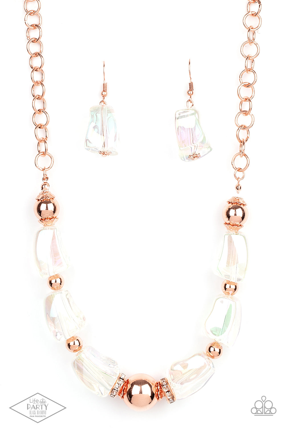 Paparazzi Accessories: Iridescently Ice Queen - Copper Necklace