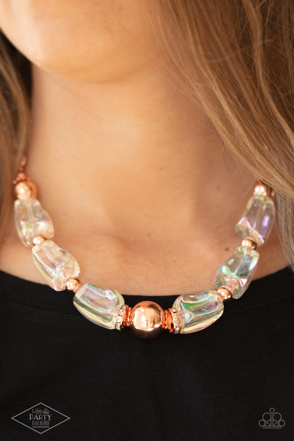 Paparazzi Accessories: Iridescently Ice Queen - Copper Necklace