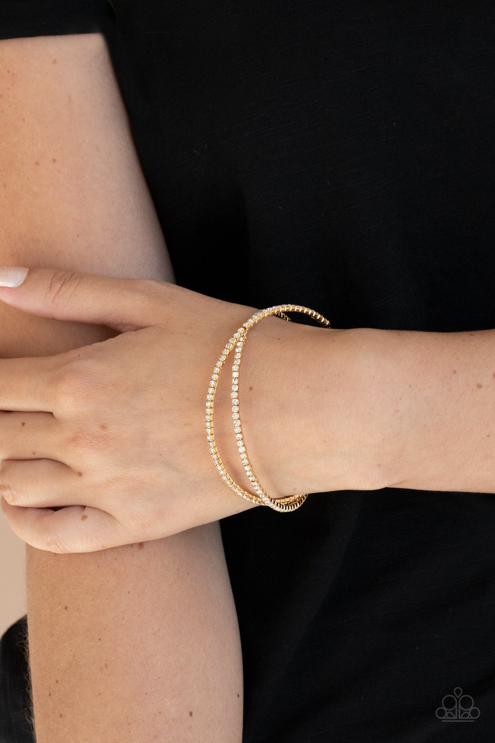 Paparazzi Accessories: Plus One Status - Gold Bracelet