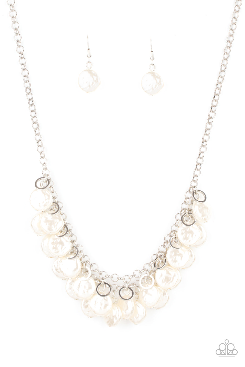 Paparazzi Accessories: BEACHFRONT and Center - White Necklace