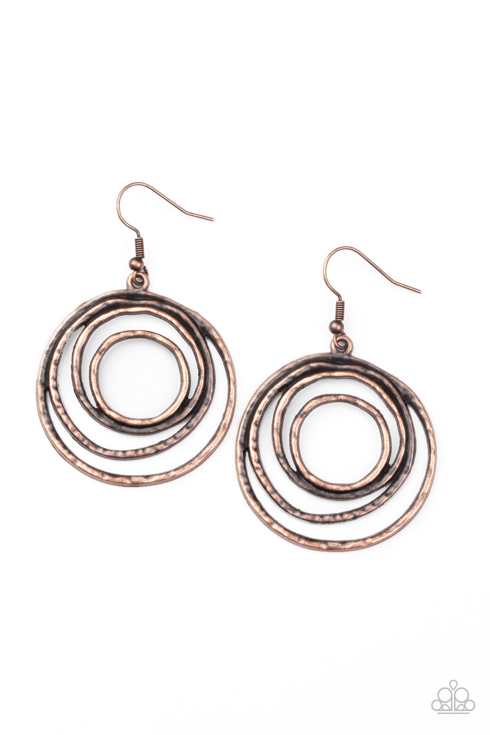 Paparazzi Accessories: Spiraling Out of Control - Copper Earring
