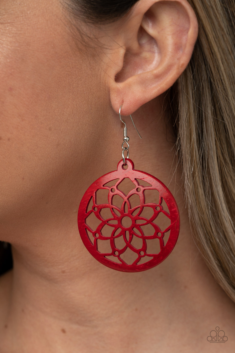 Paparazzi Accessories: Mandala Meadow - Red Earring