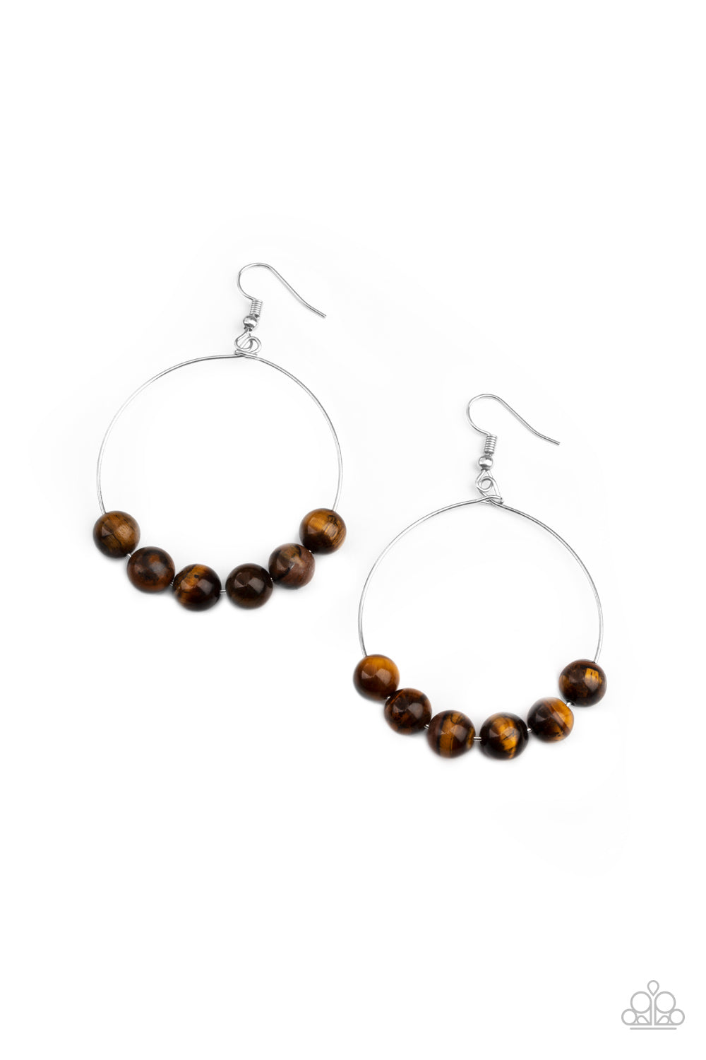Paparazzi Accessories: Let It Slide - Brown Earring