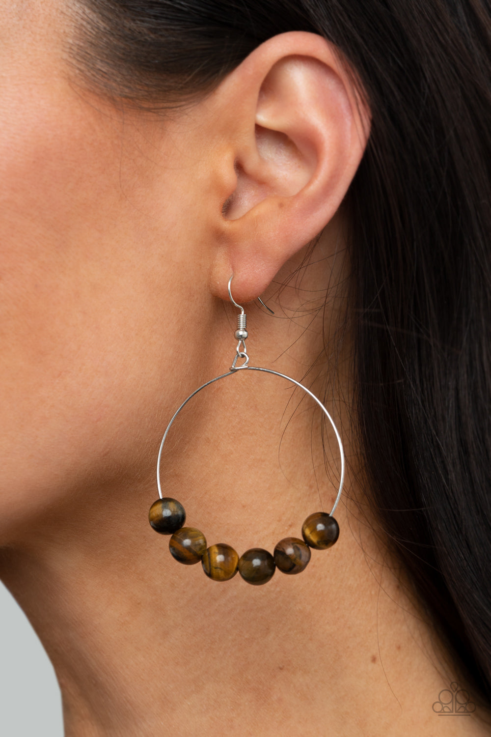 Paparazzi Accessories: Let It Slide - Brown Earring