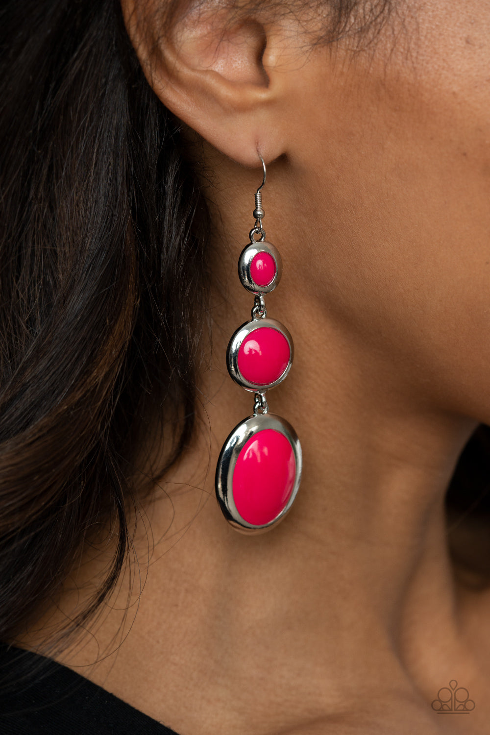 Paparazzi Accessories: Retro Reality - Pink Earring