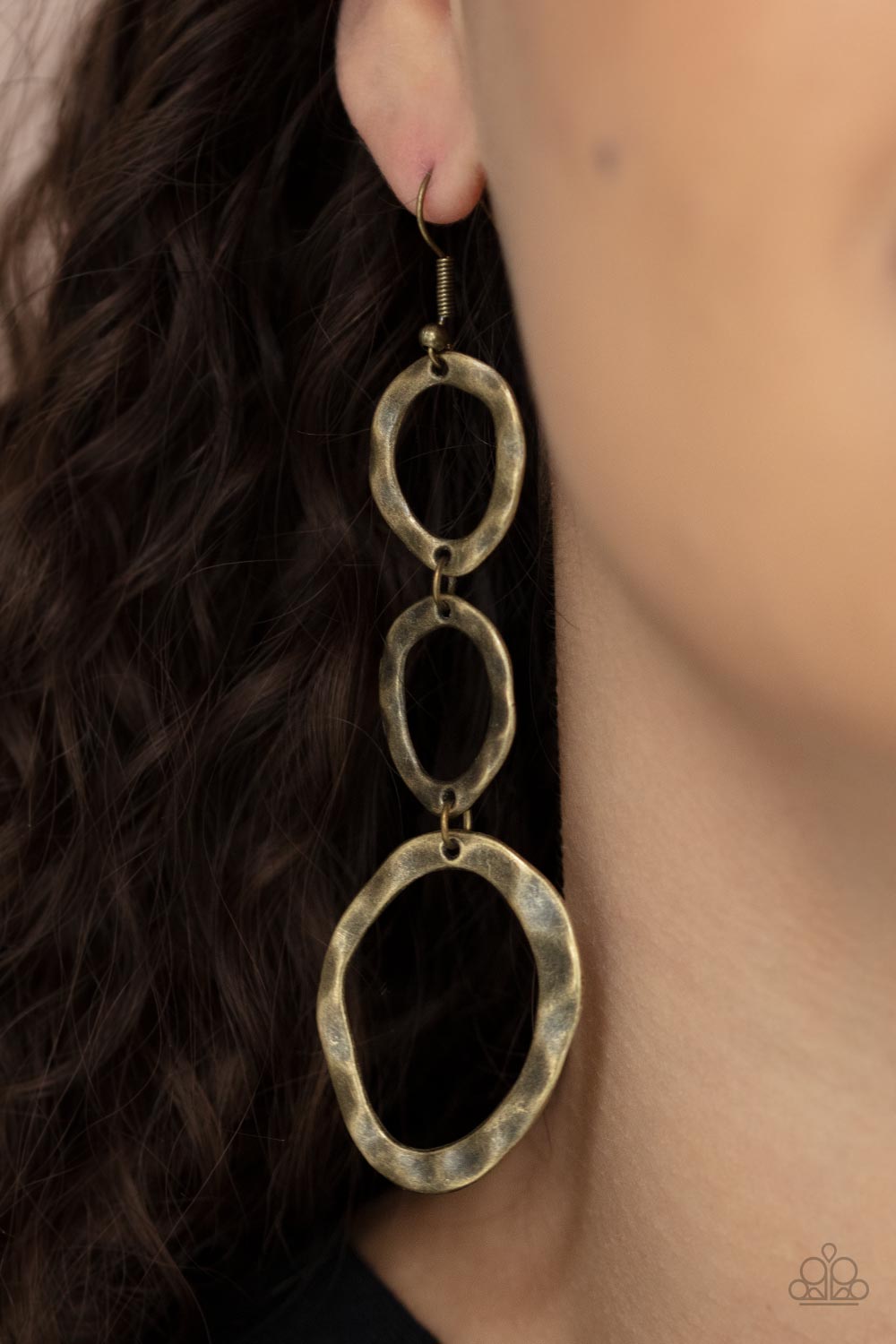 Paparazzi Accessories: So OVAL It! - Brass Earring