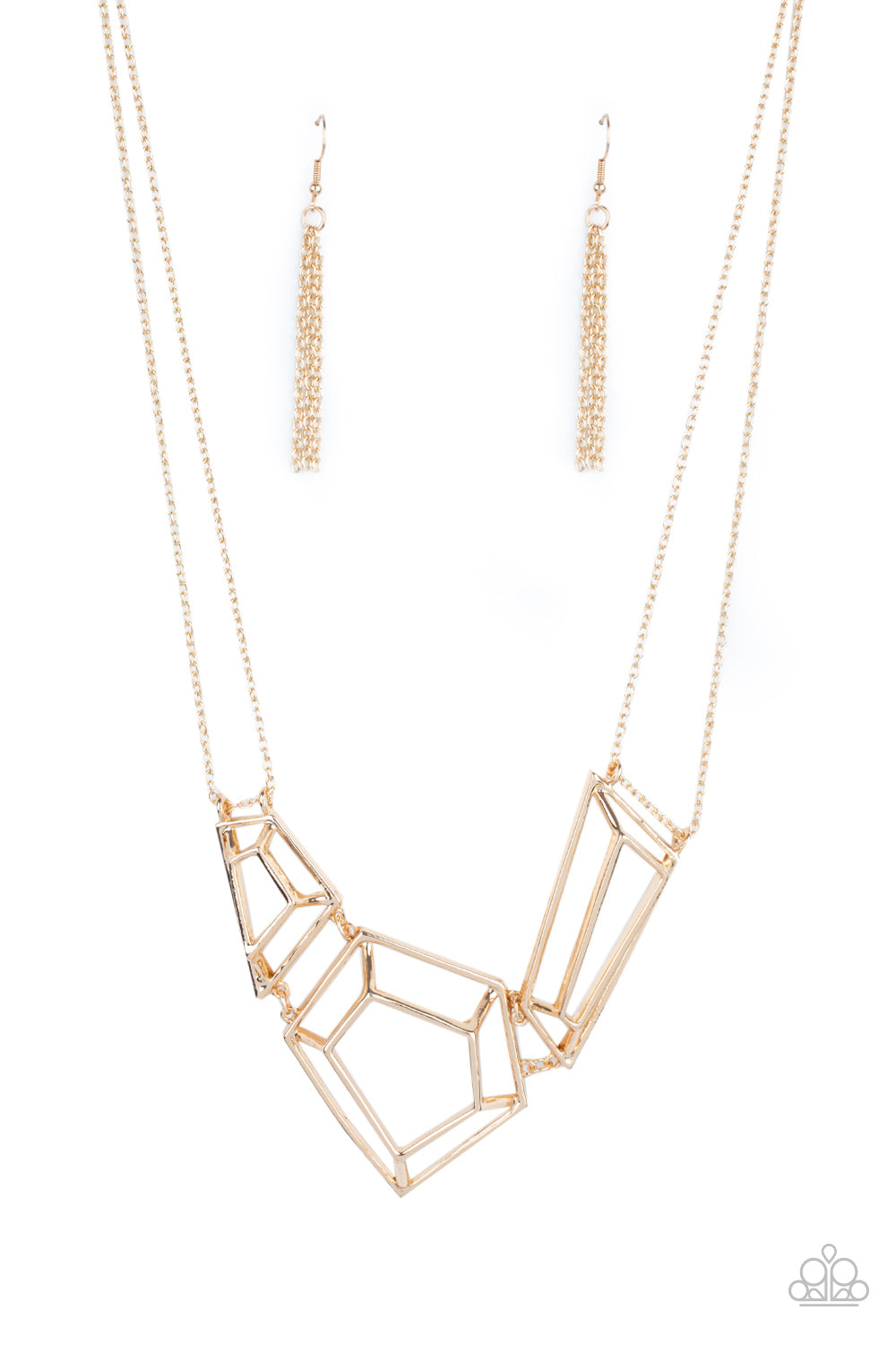 Paparazzi Accessories: 3-D Drama - Gold Necklace