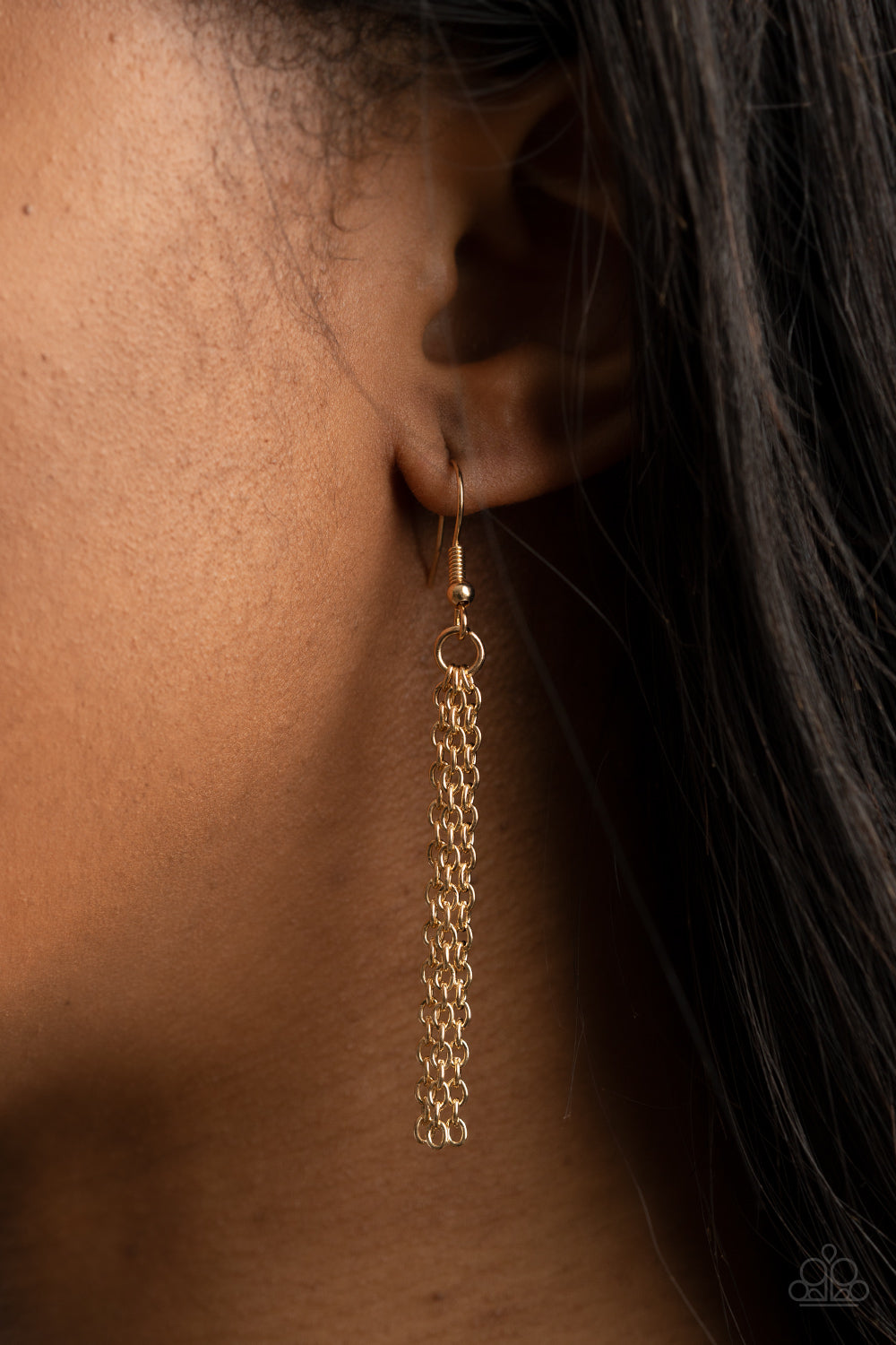 Paparazzi Accessories: 3-D Drama - Gold Necklace